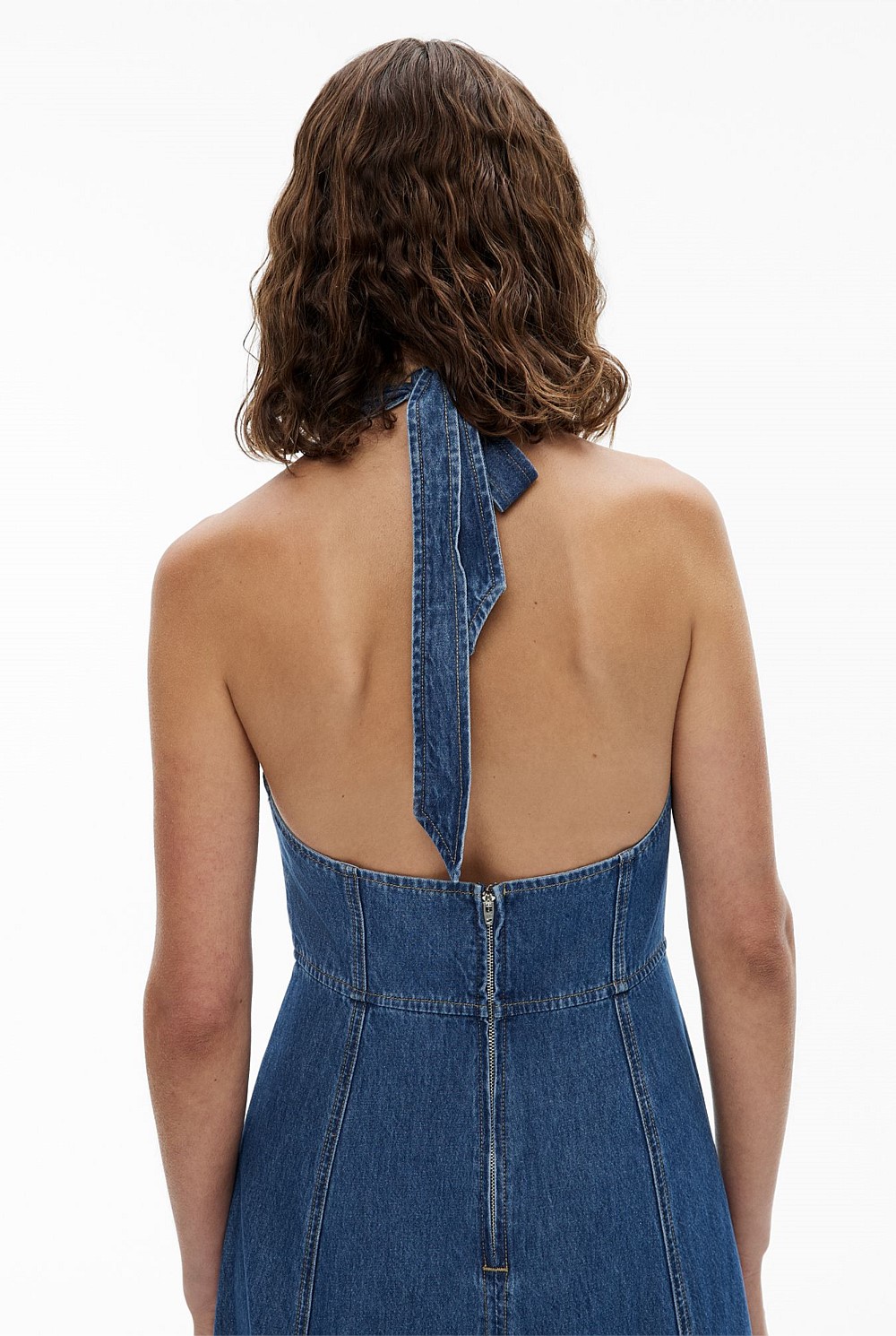 Denim Halter Dress