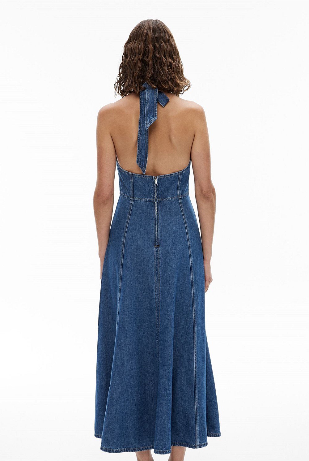 Denim Halter Dress