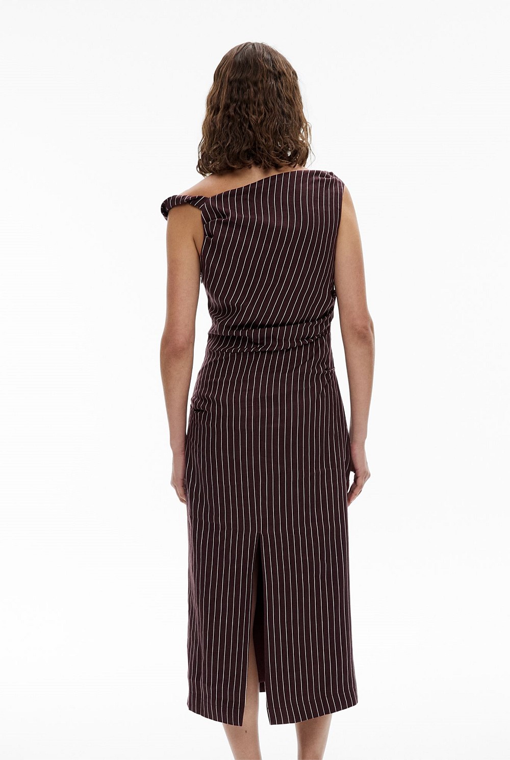 Twist Asymmetric Midi Dress