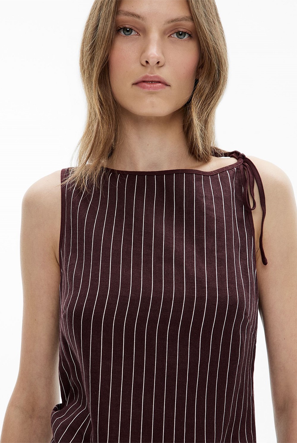 Tie Shoulder Mini Dress