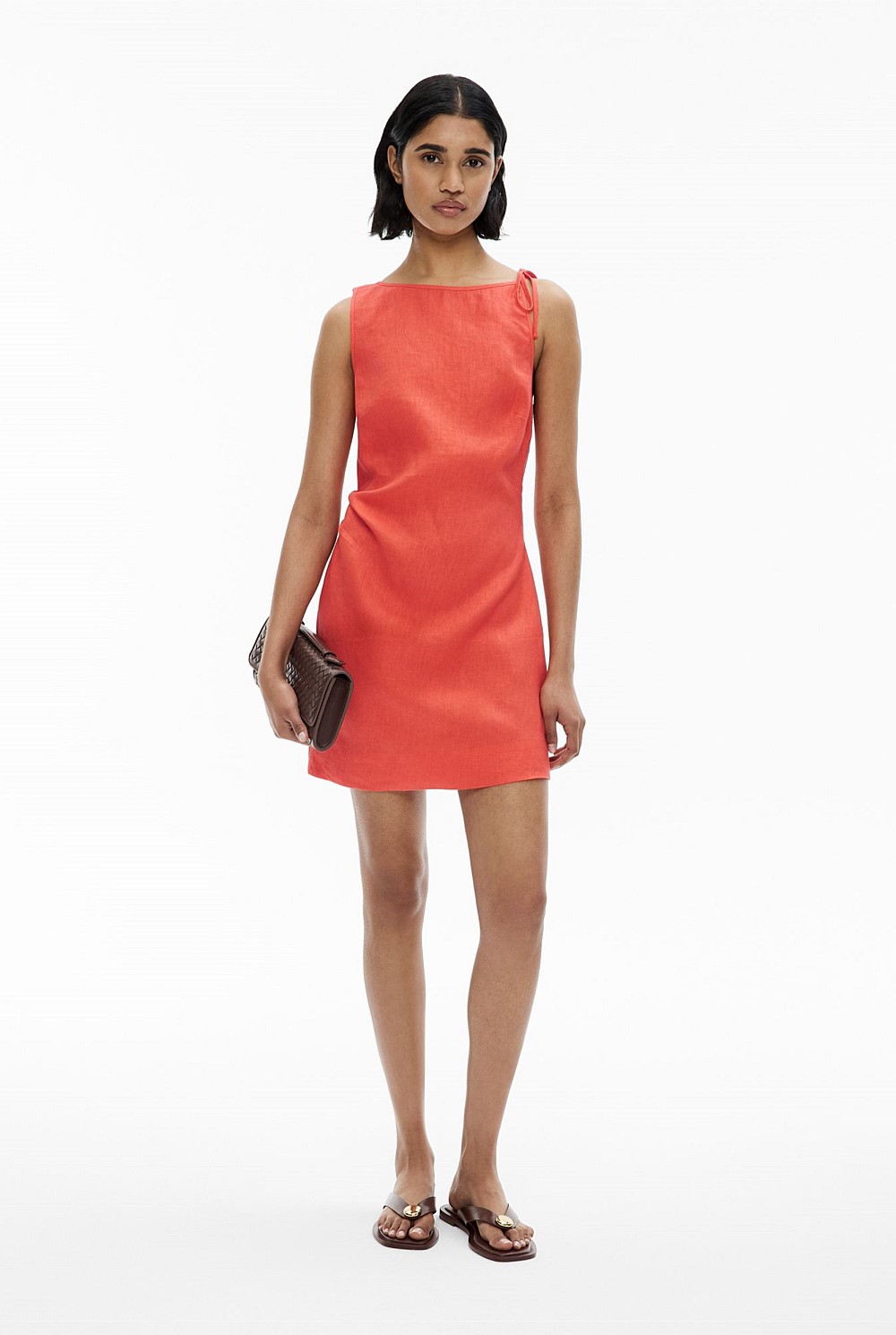 Tie Shoulder Mini Dress