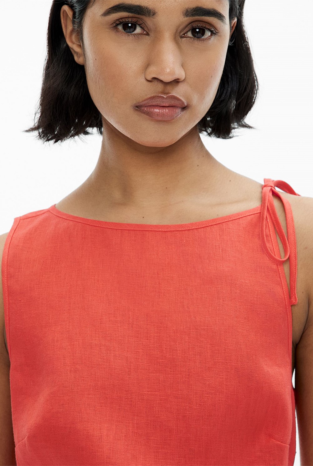 Tie Shoulder Mini Dress