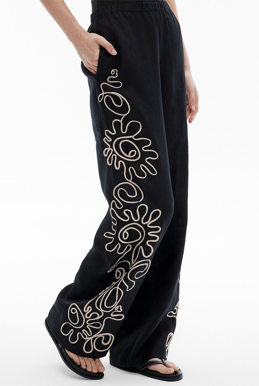 Corded Pull On Pants