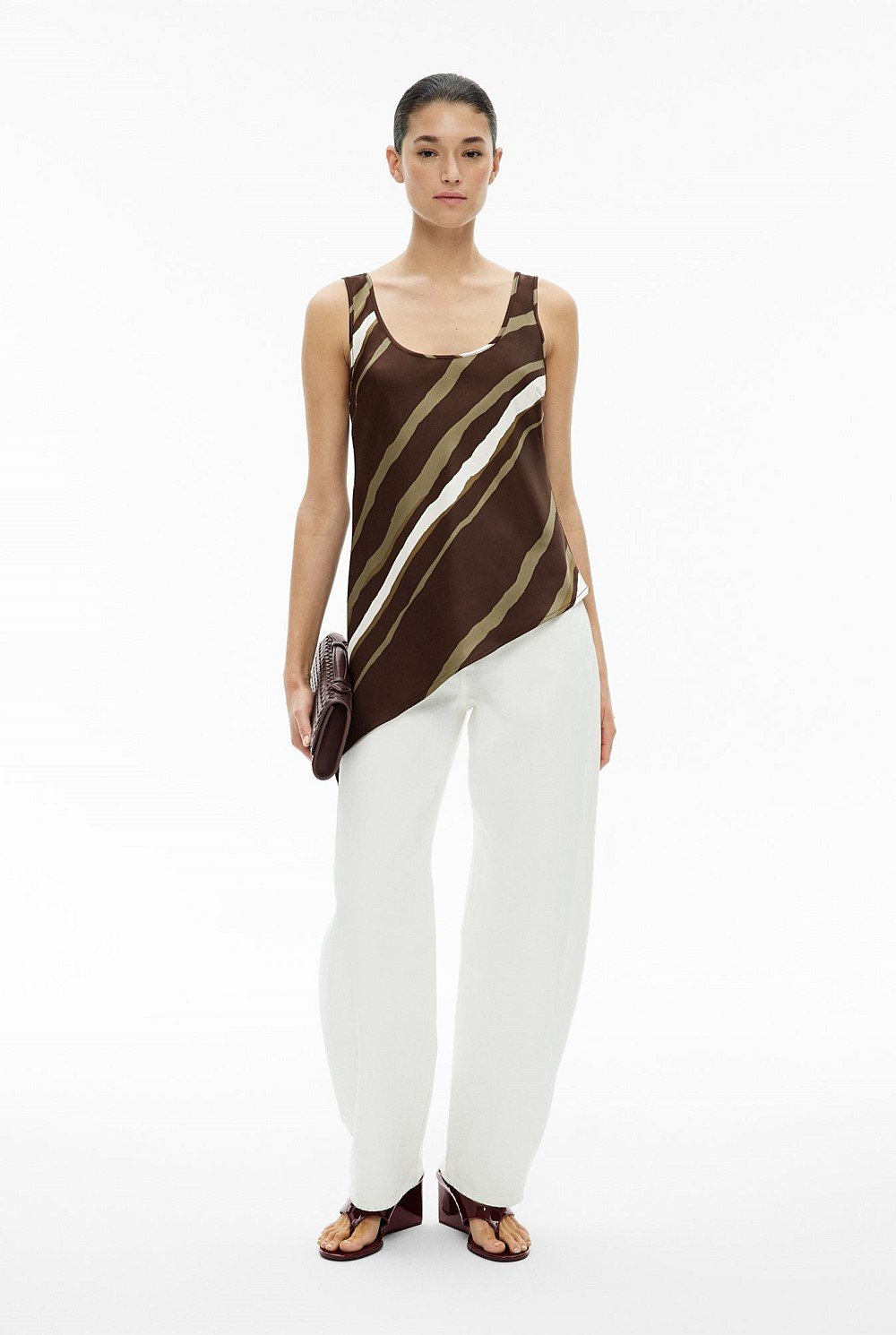 Asymmetric Scoop Neck Tank