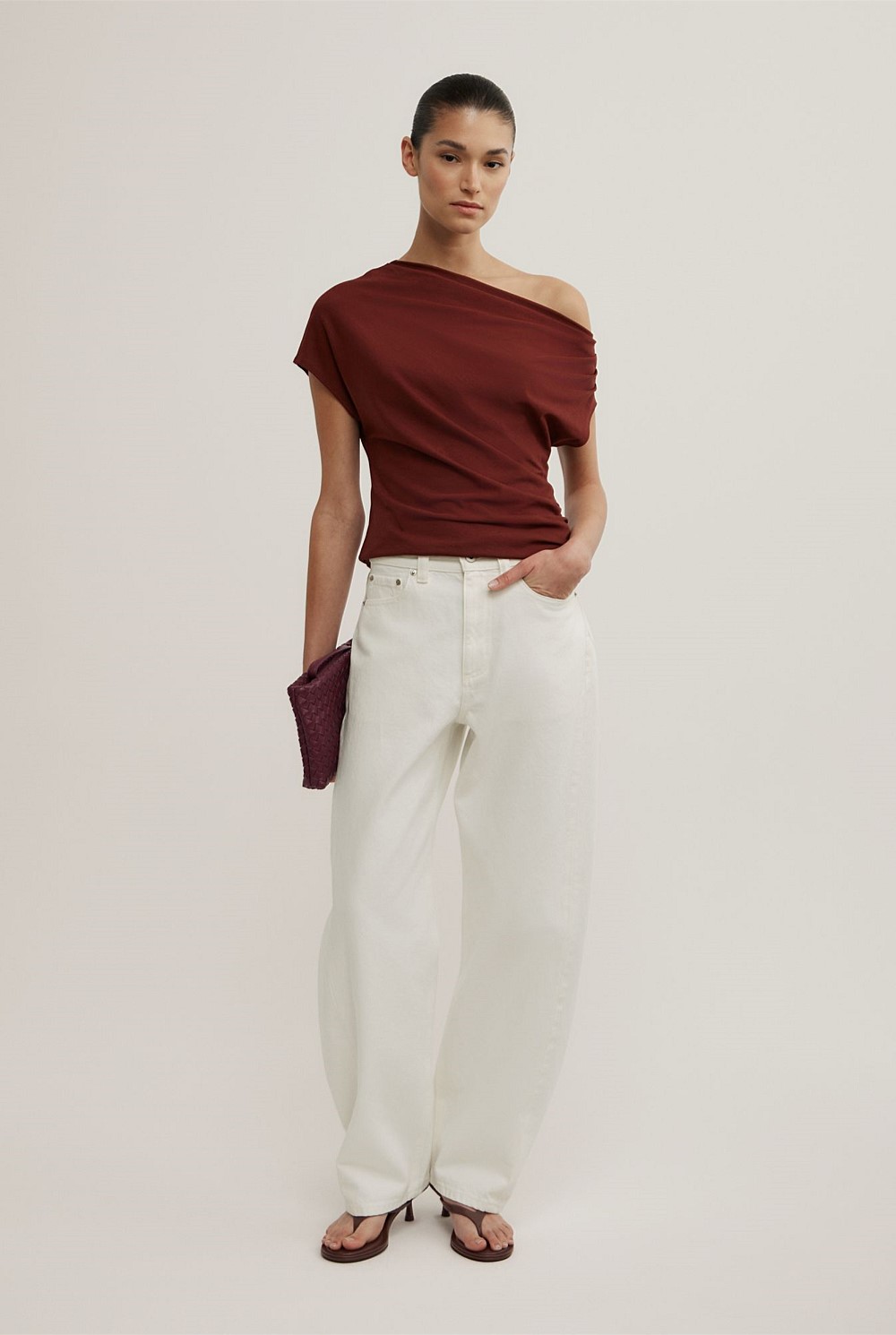 Asymmetric Draped T-Shirt