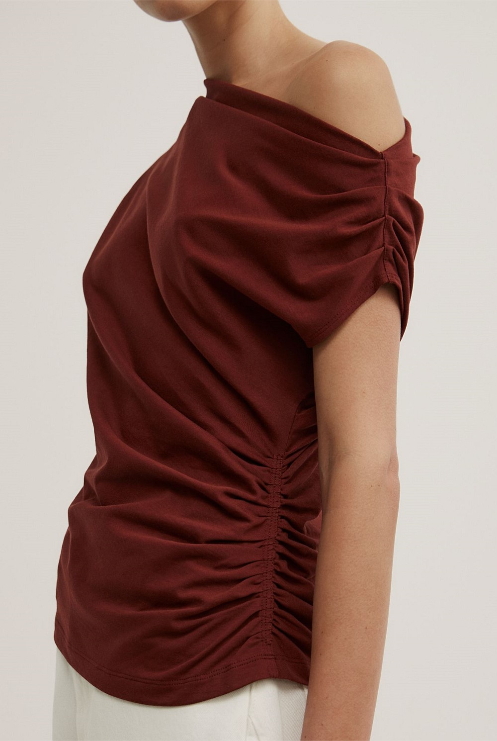 Asymmetric Draped T-Shirt