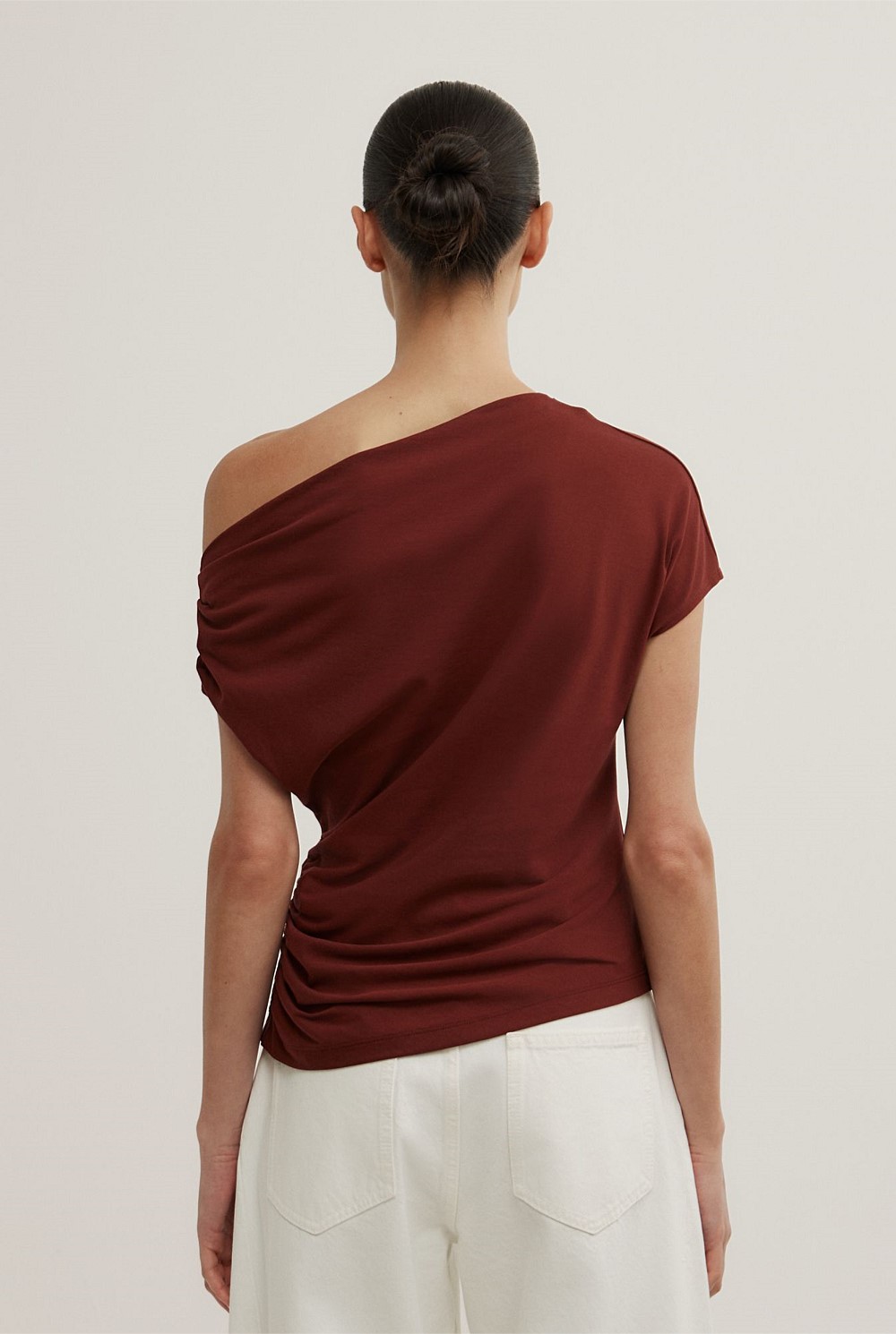 Asymmetric Draped T-Shirt