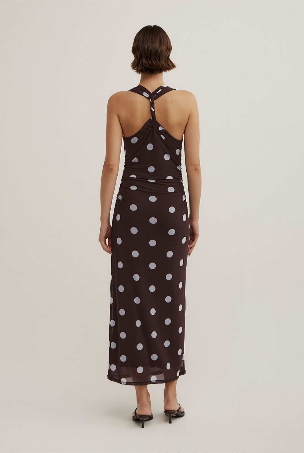 Twist Detail Mesh Dress