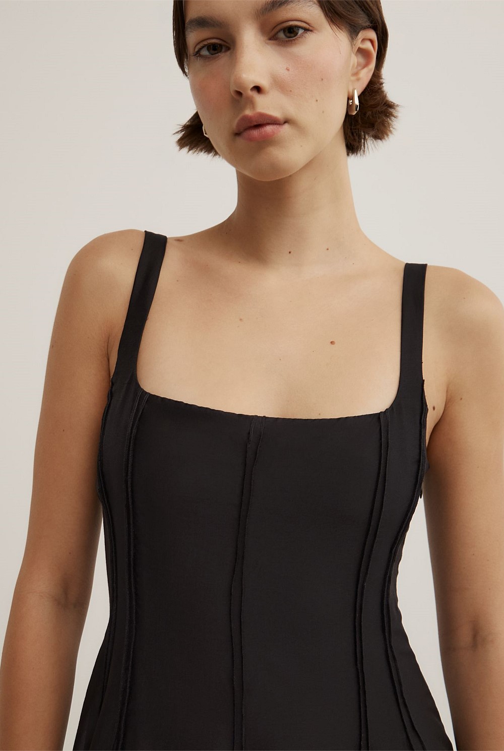 Seam Godet Dress