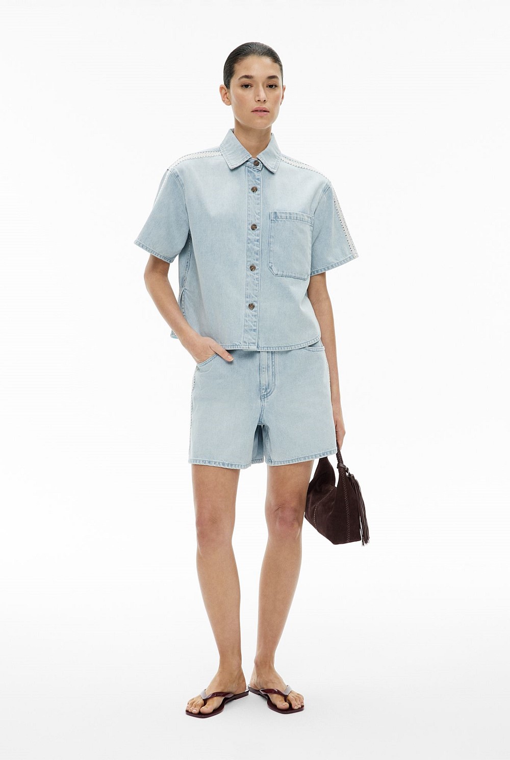Stitch Detail Denim Shirt