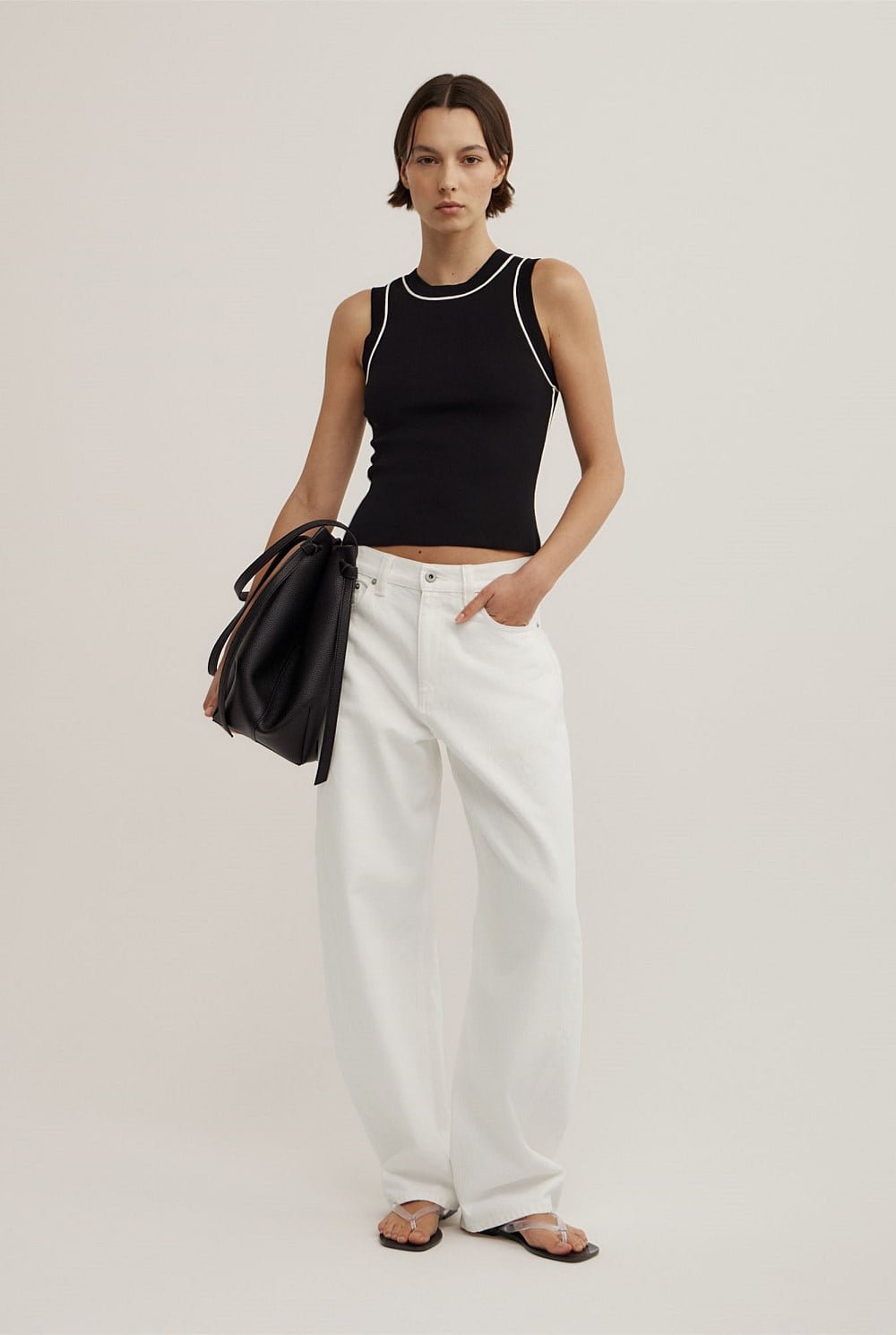 Trim Knit Tank Top