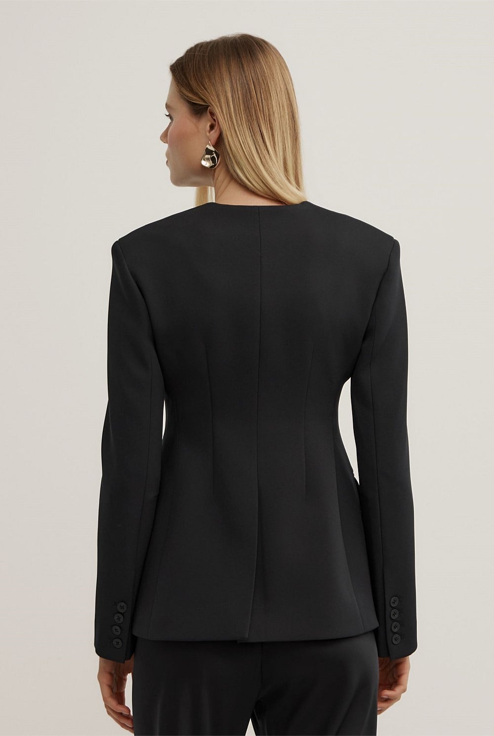 Collarless Blazer
