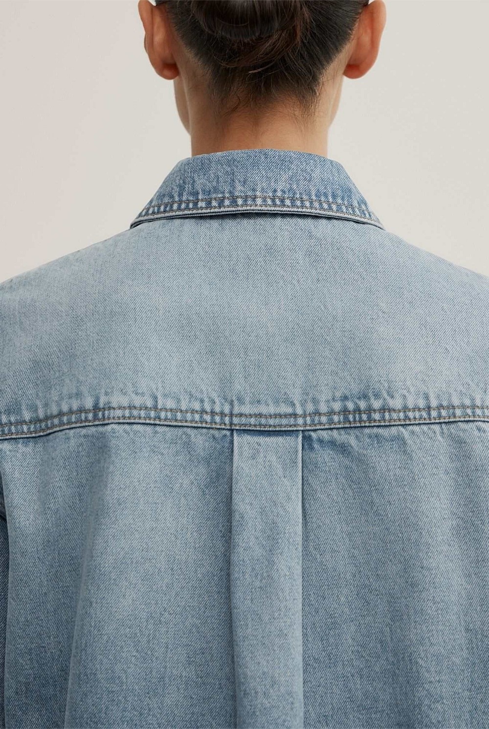 Short Sleeve Denim Snap Shirt