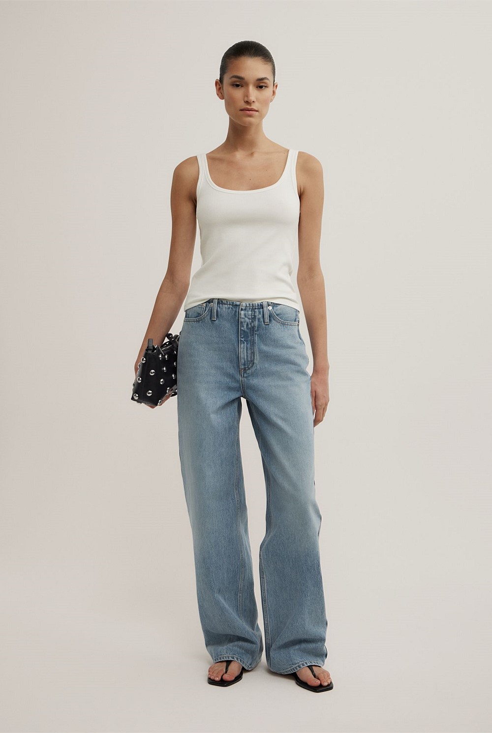 Fine Scoop Neck Tank Top