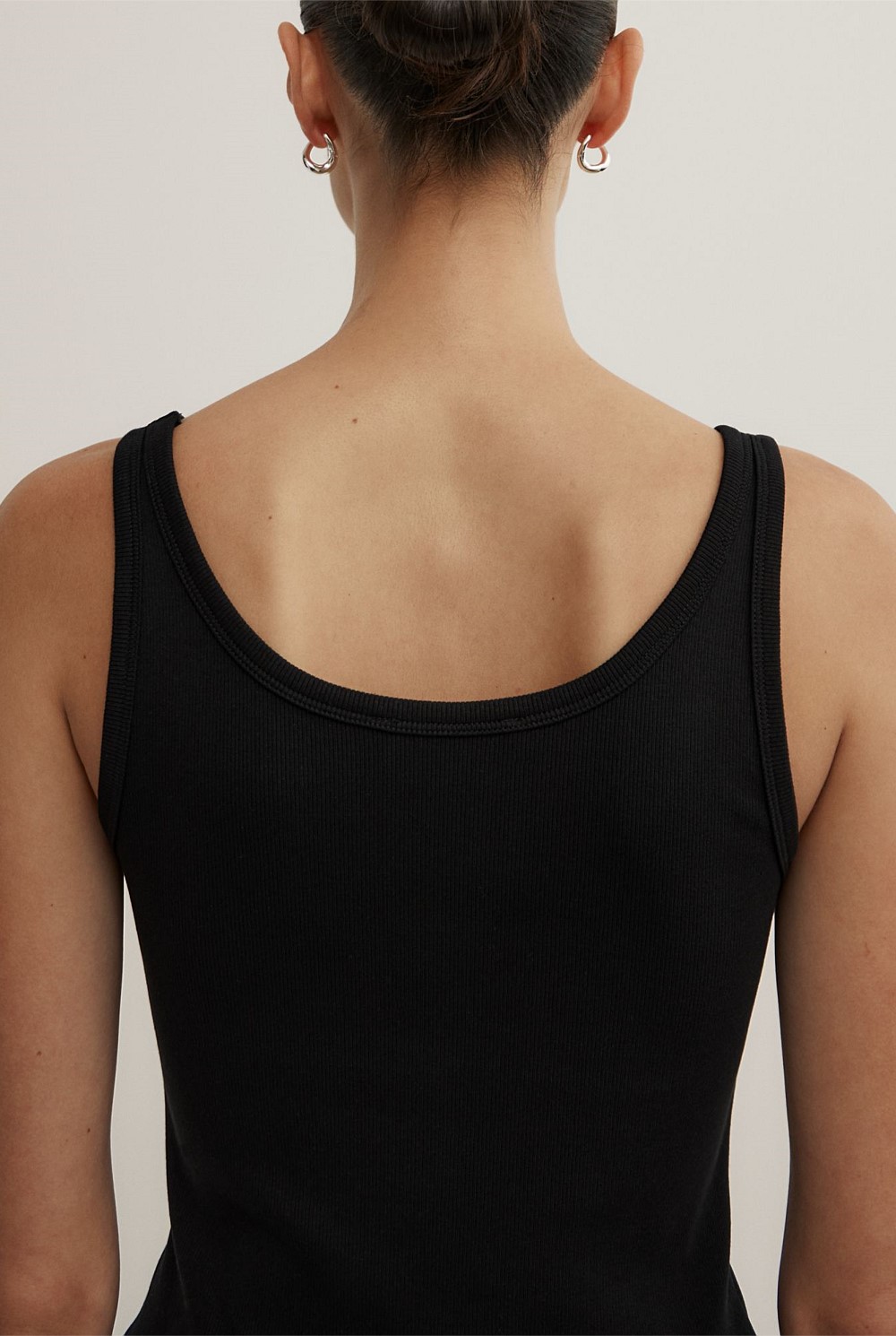 Fine Scoop Neck Tank Top