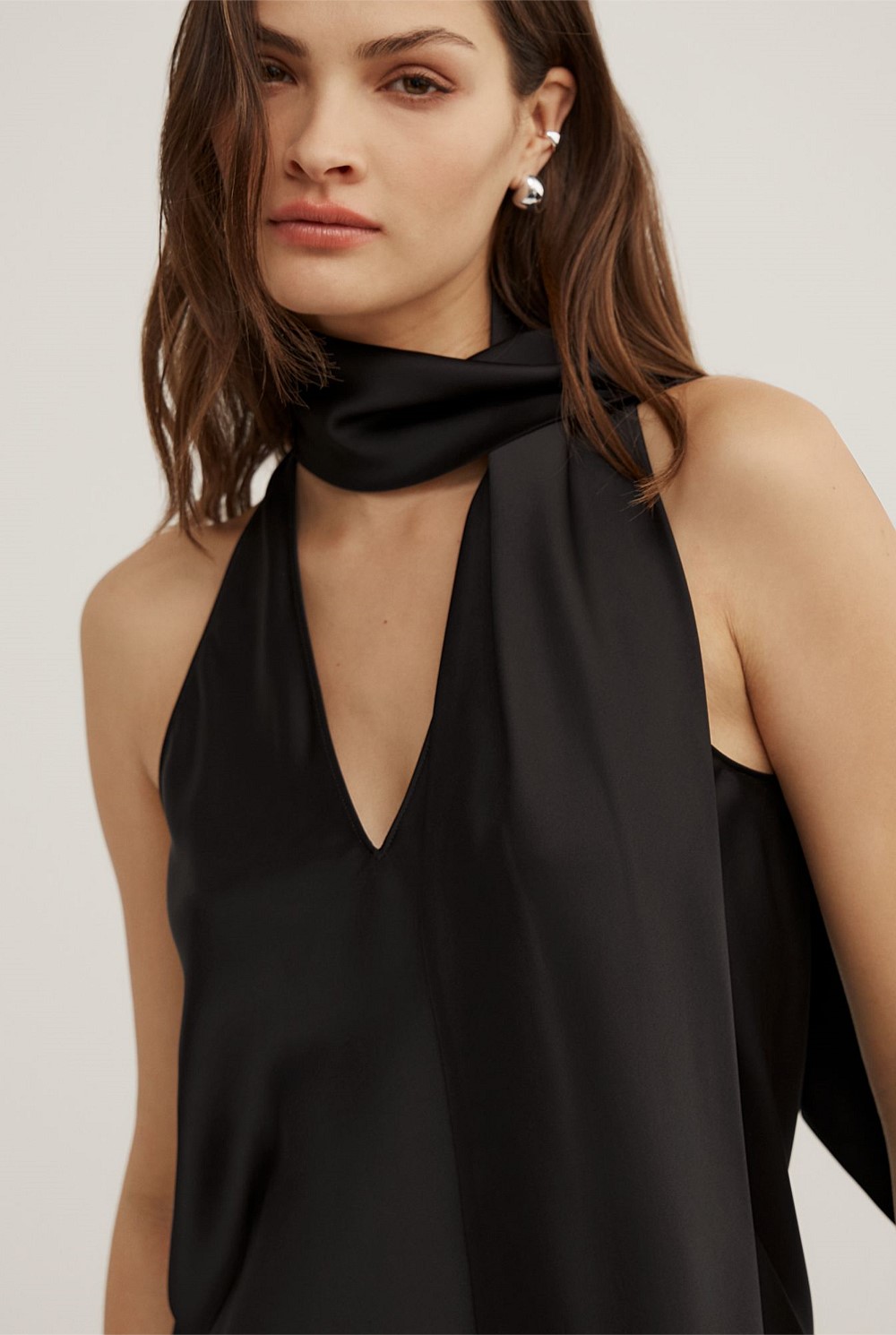 V-Neck Scarf Top
