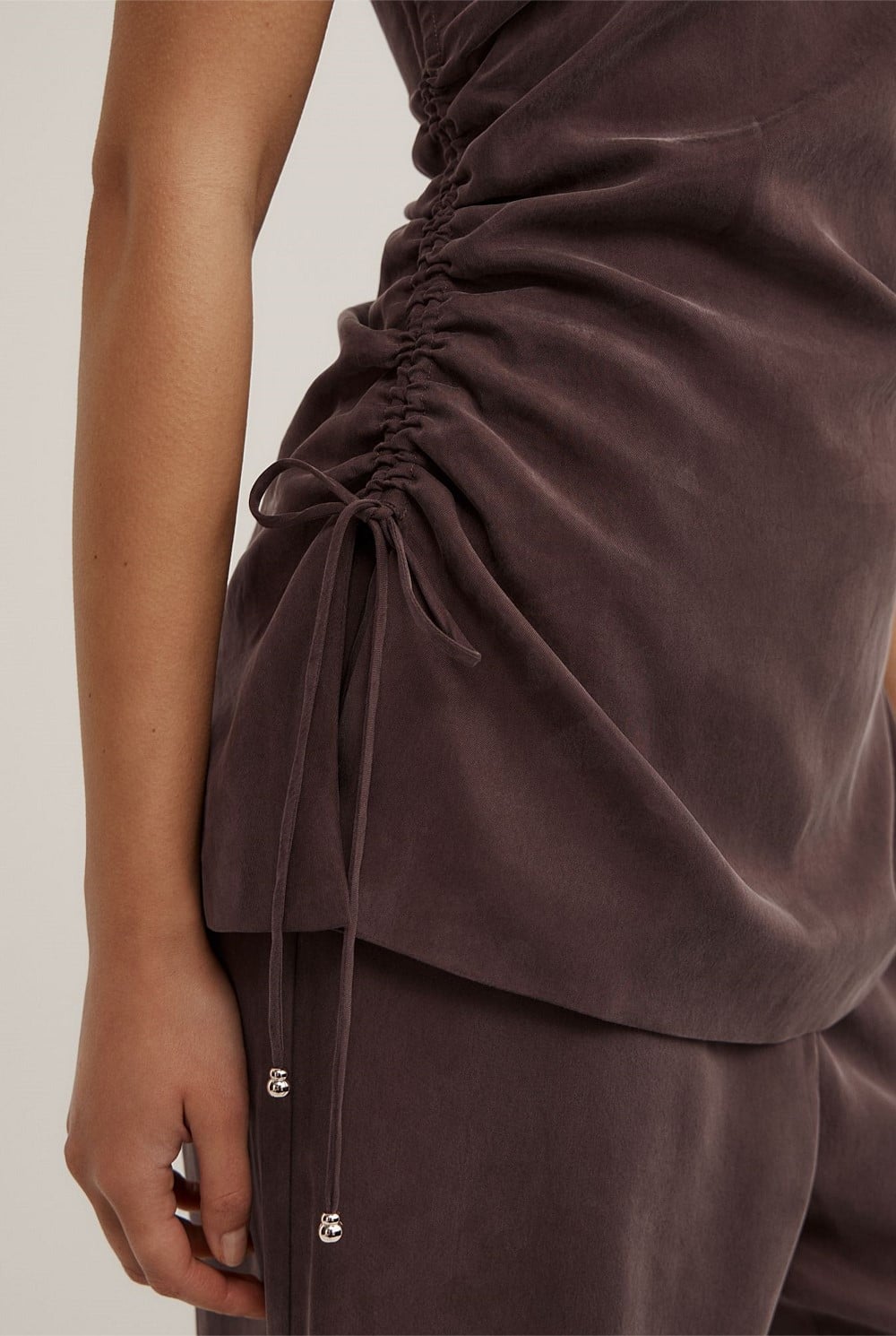 Cupro Strapless Top