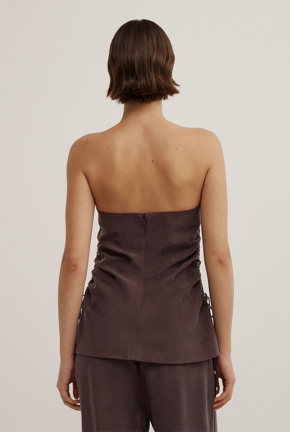 Cupro Strapless Top