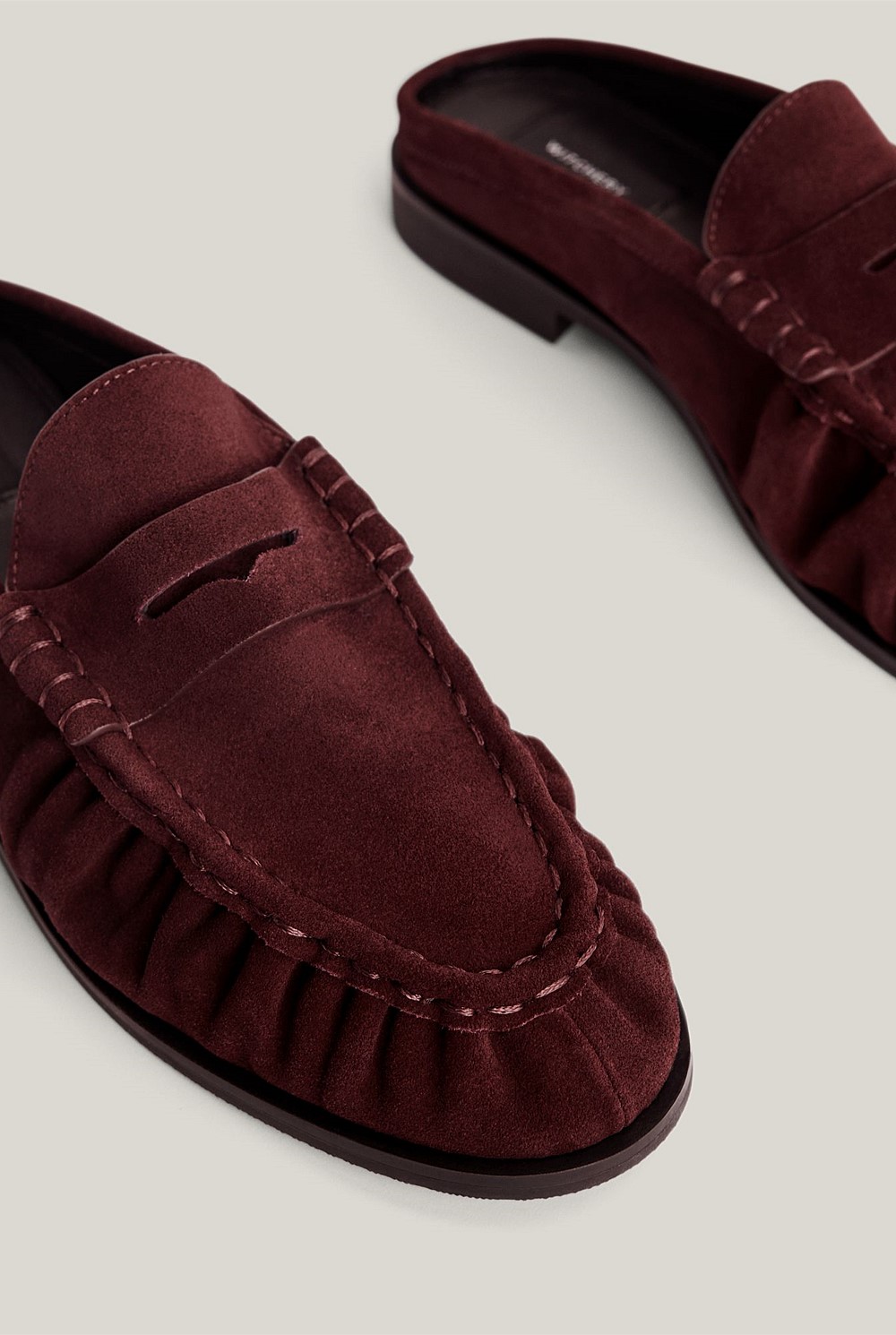 Zoe Suede Mule Loafers