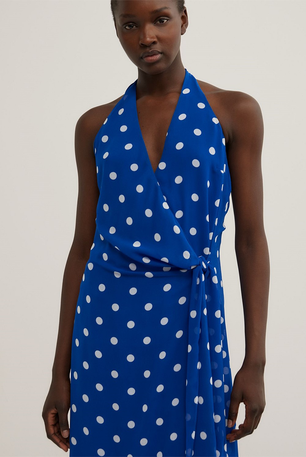 Wrap Halter Dress