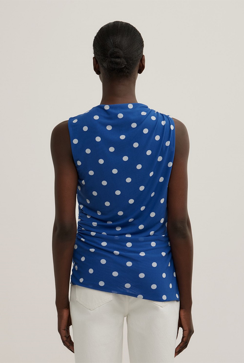 Asymmetric Mesh Tank Top