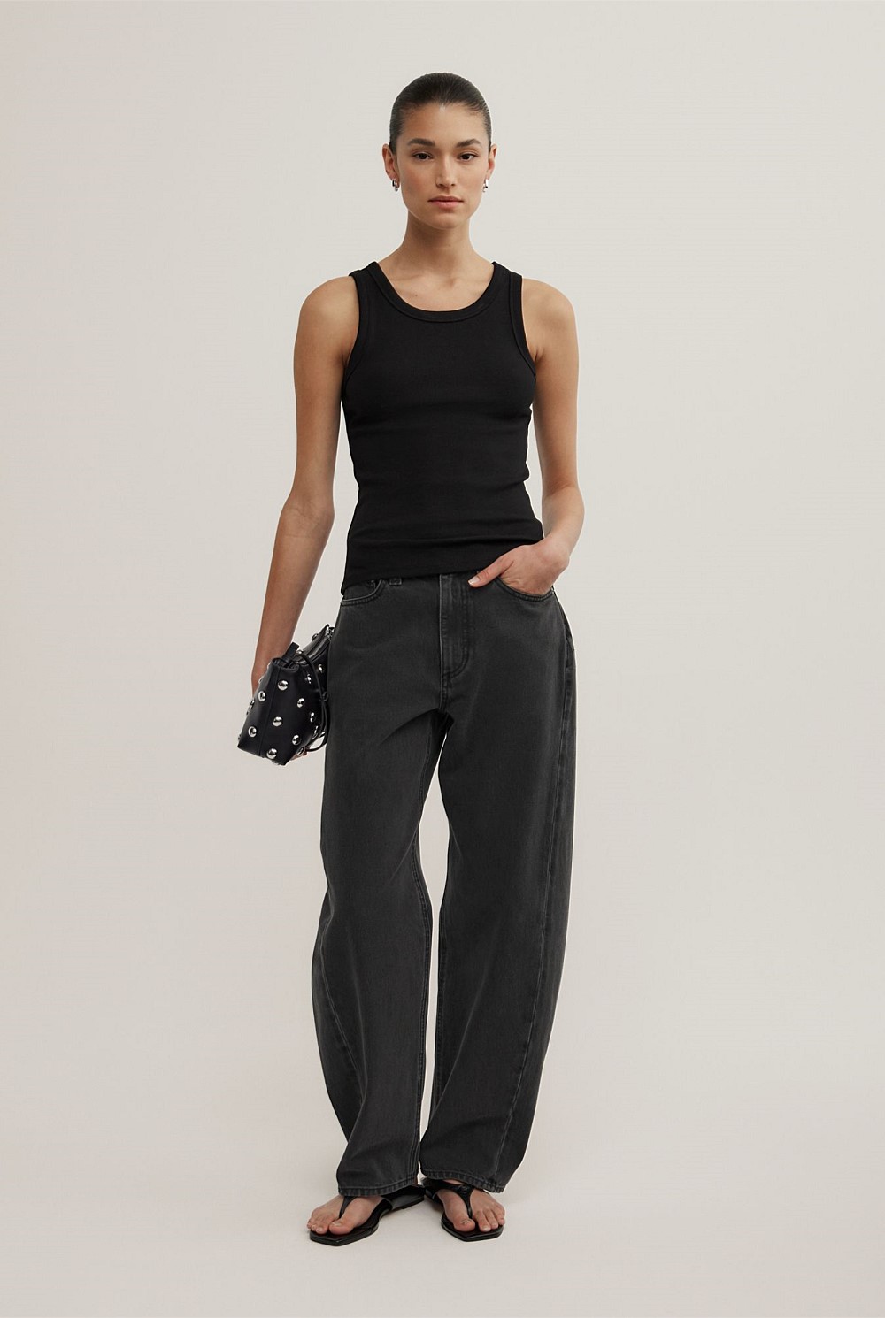 Seam Detail Rib Tank Top