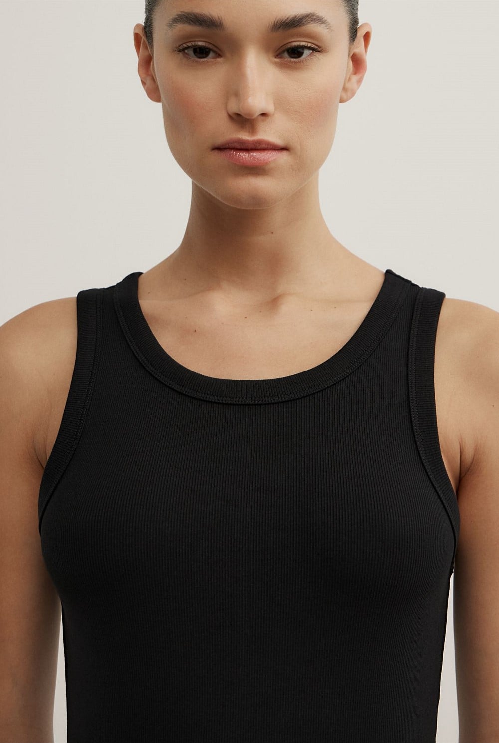 Seam Detail Rib Tank Top