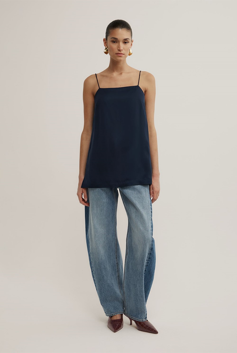 Satin Tunic Top