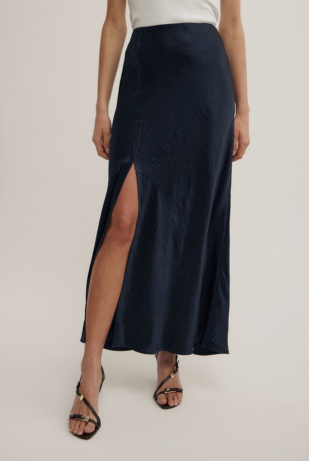 Crinkle Bias Skirt