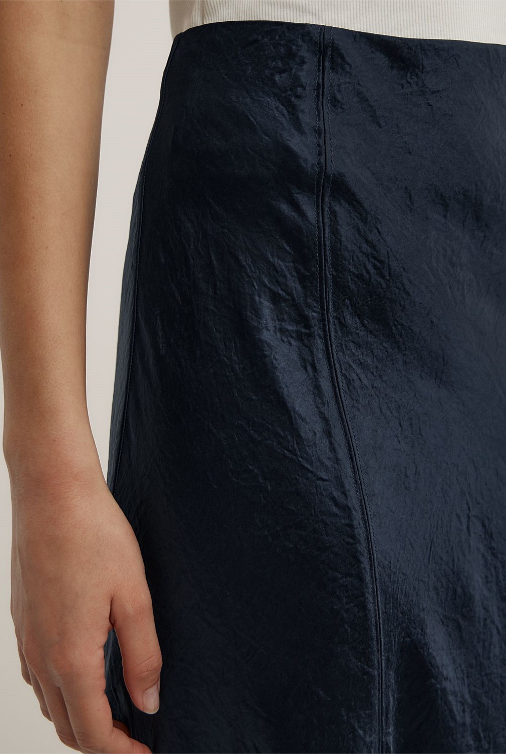 Crinkle Bias Skirt