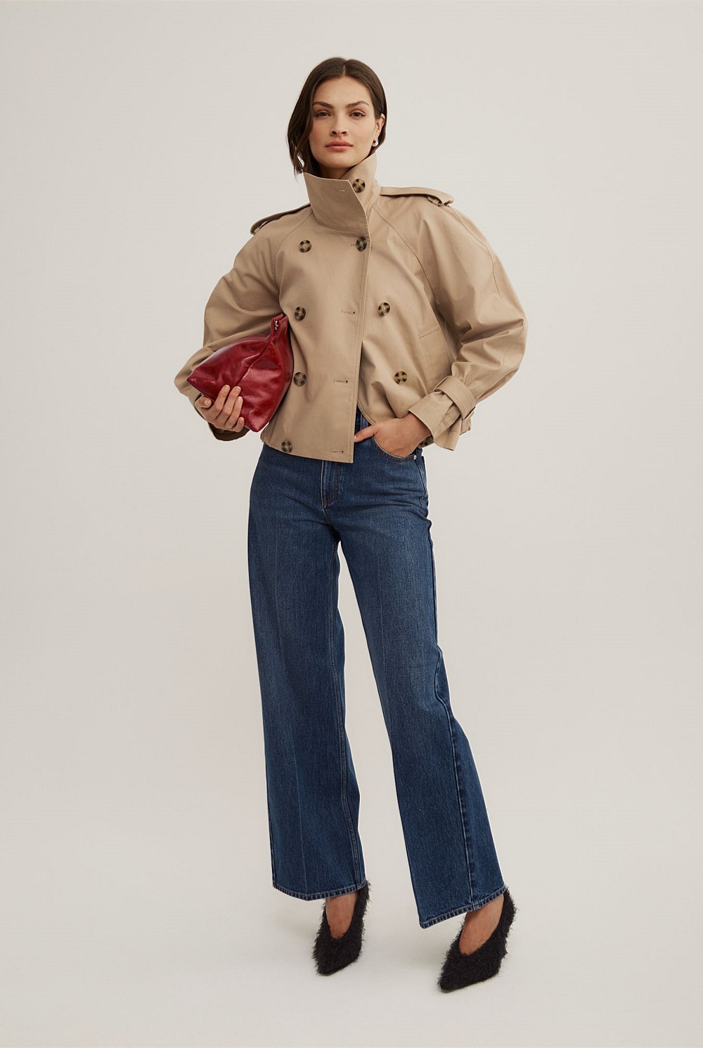Wide Leg Crease Jeans