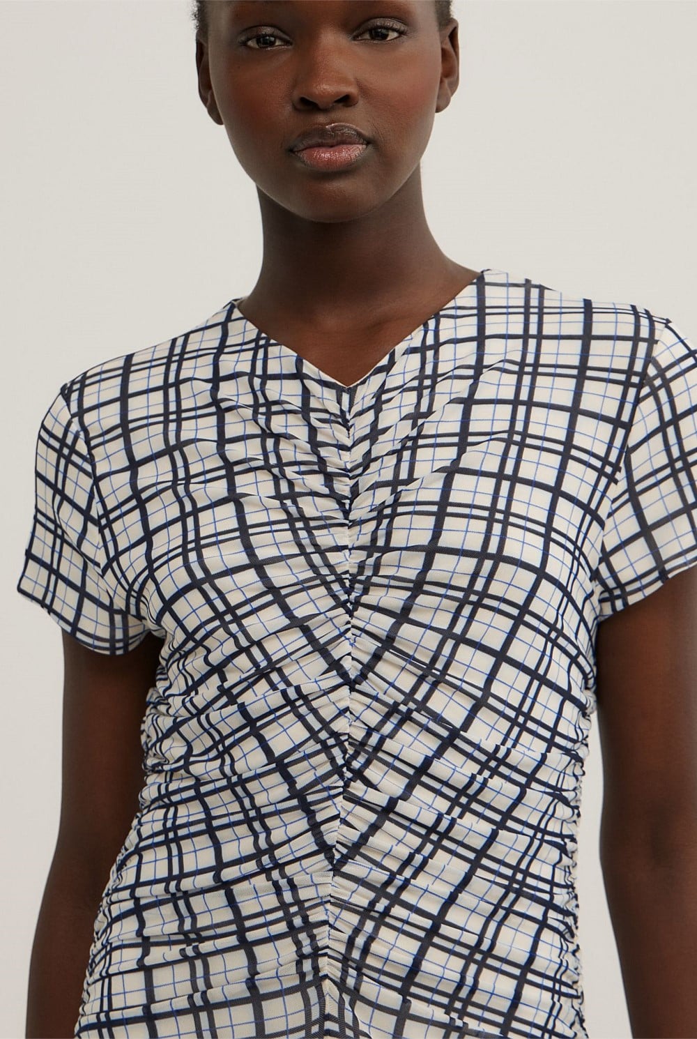 Gather Mesh Dress