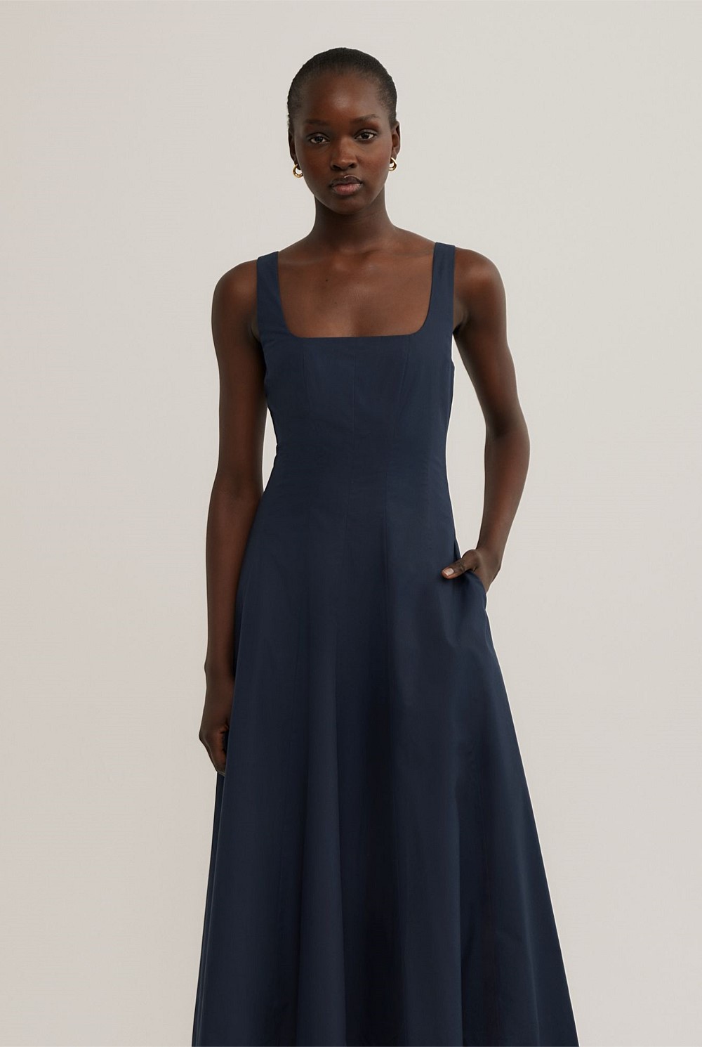 Seam Detail Midi Dress