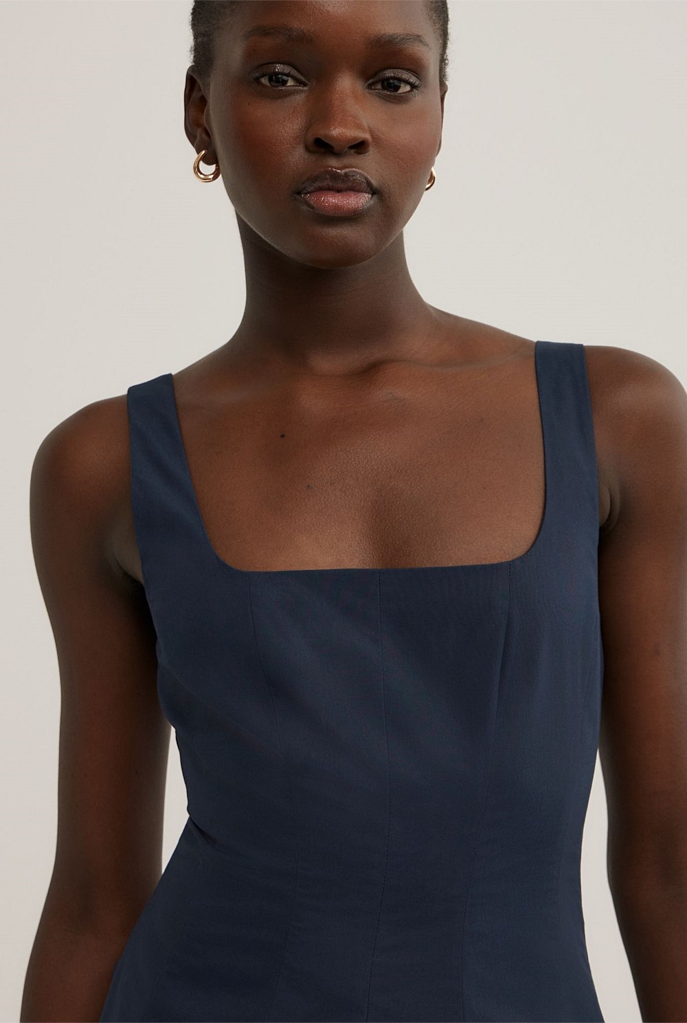 Seam Detail Midi Dress