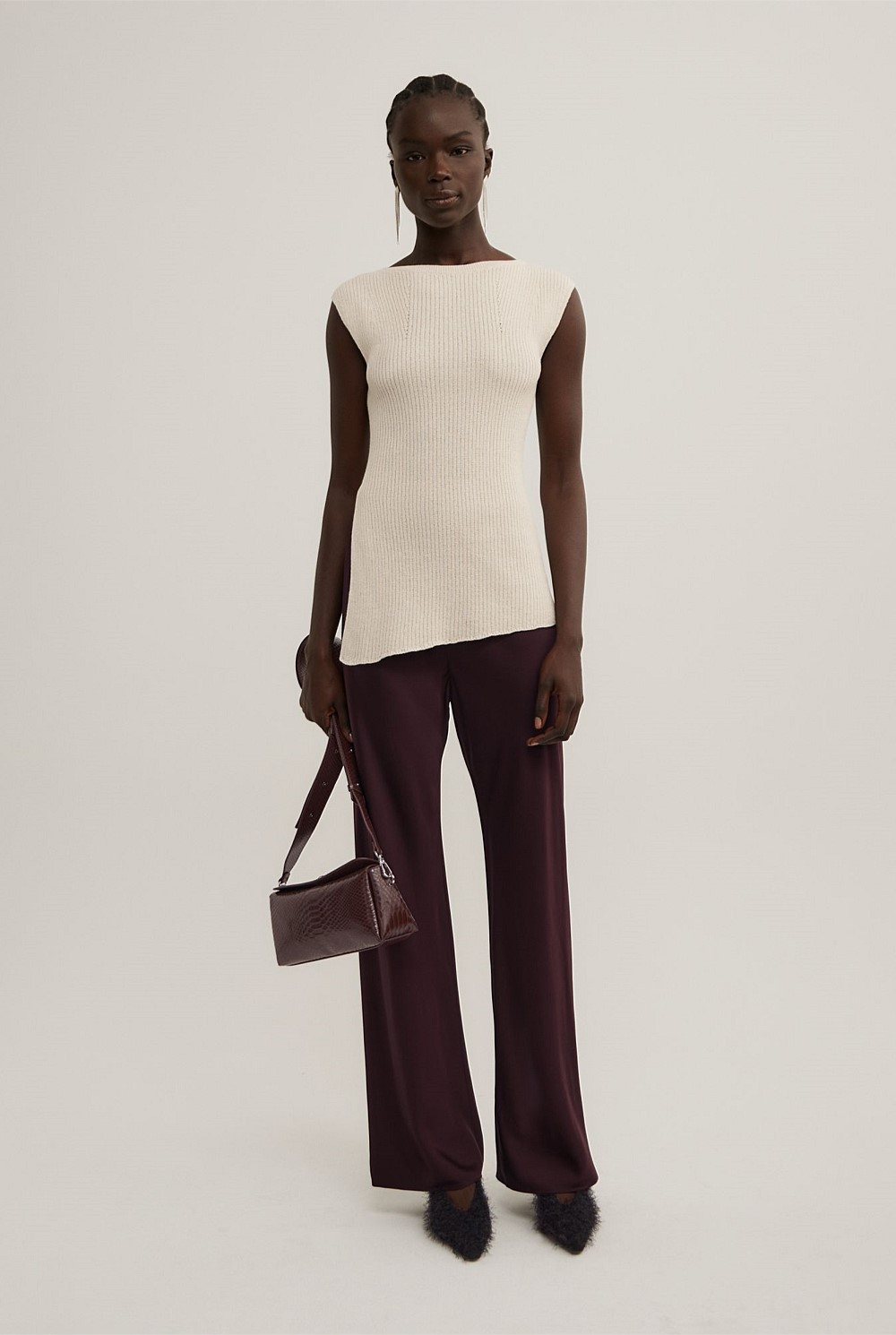 Asymmetric Hem Knit Tank
