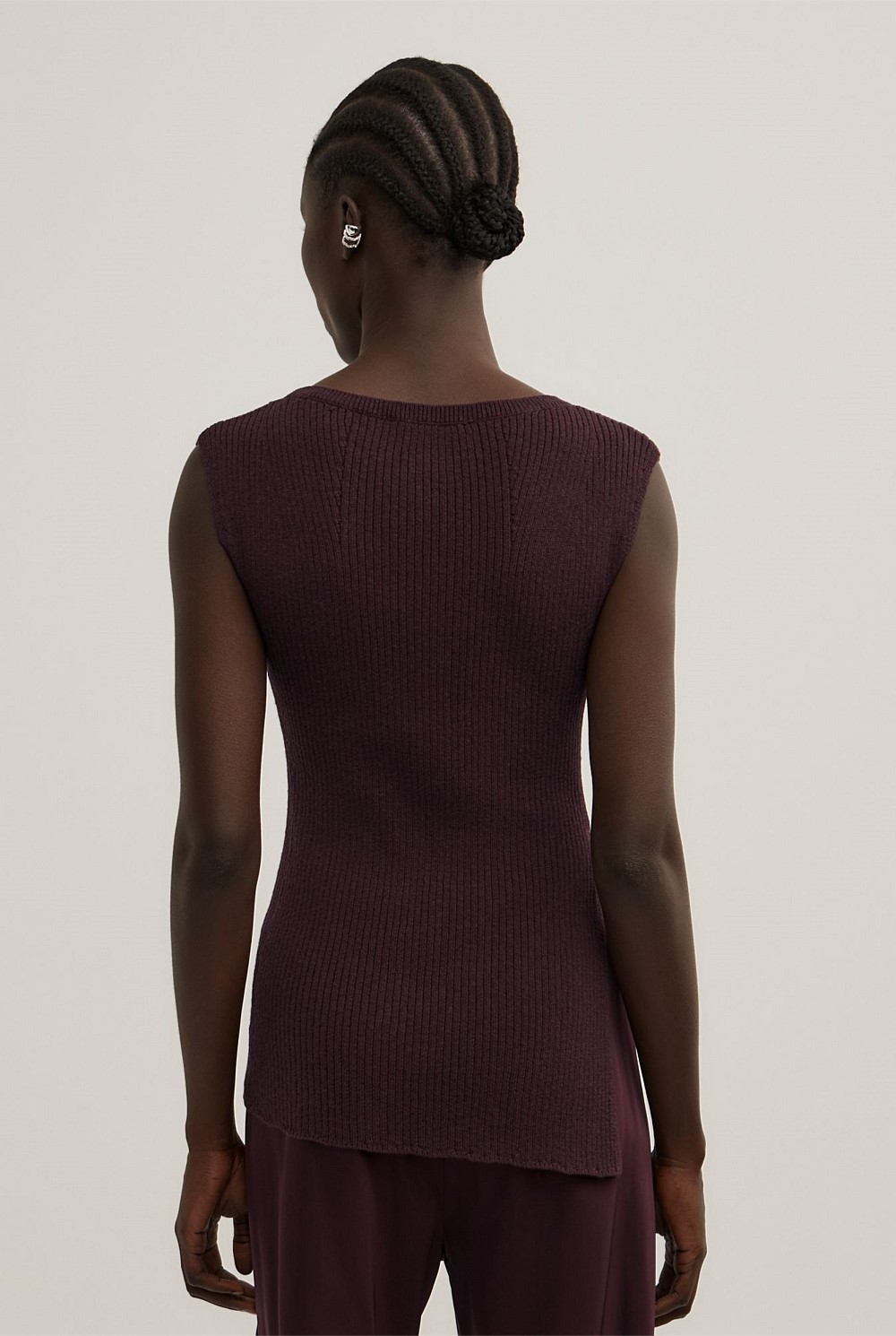 Asymmetric Hem Knit Tank