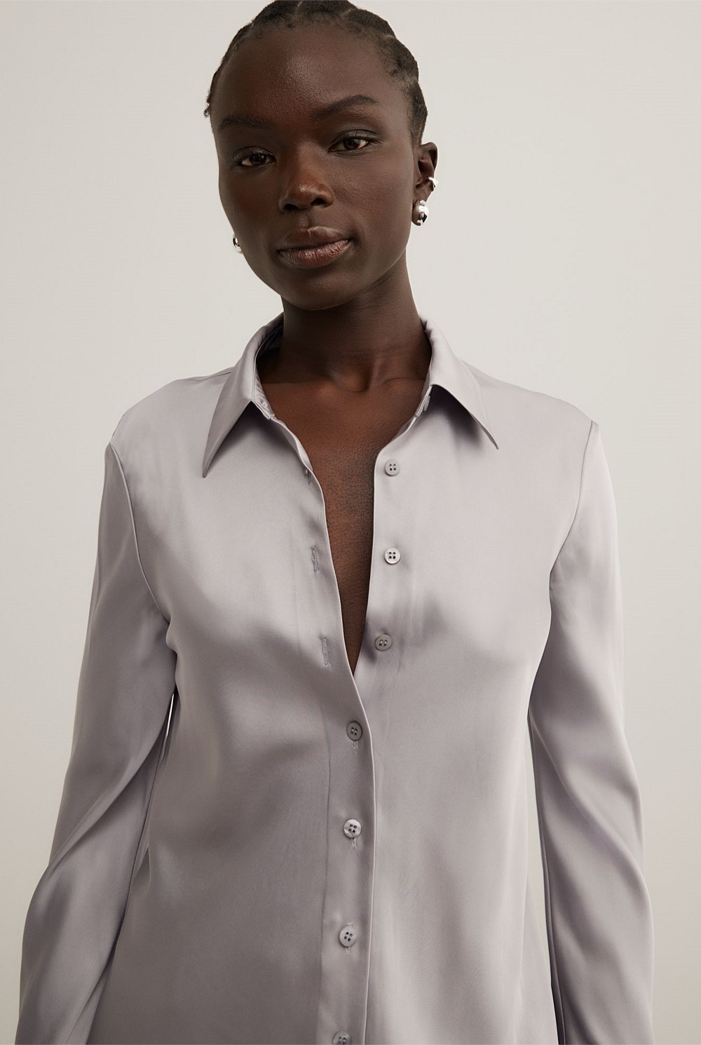 Slim Satin Shirt