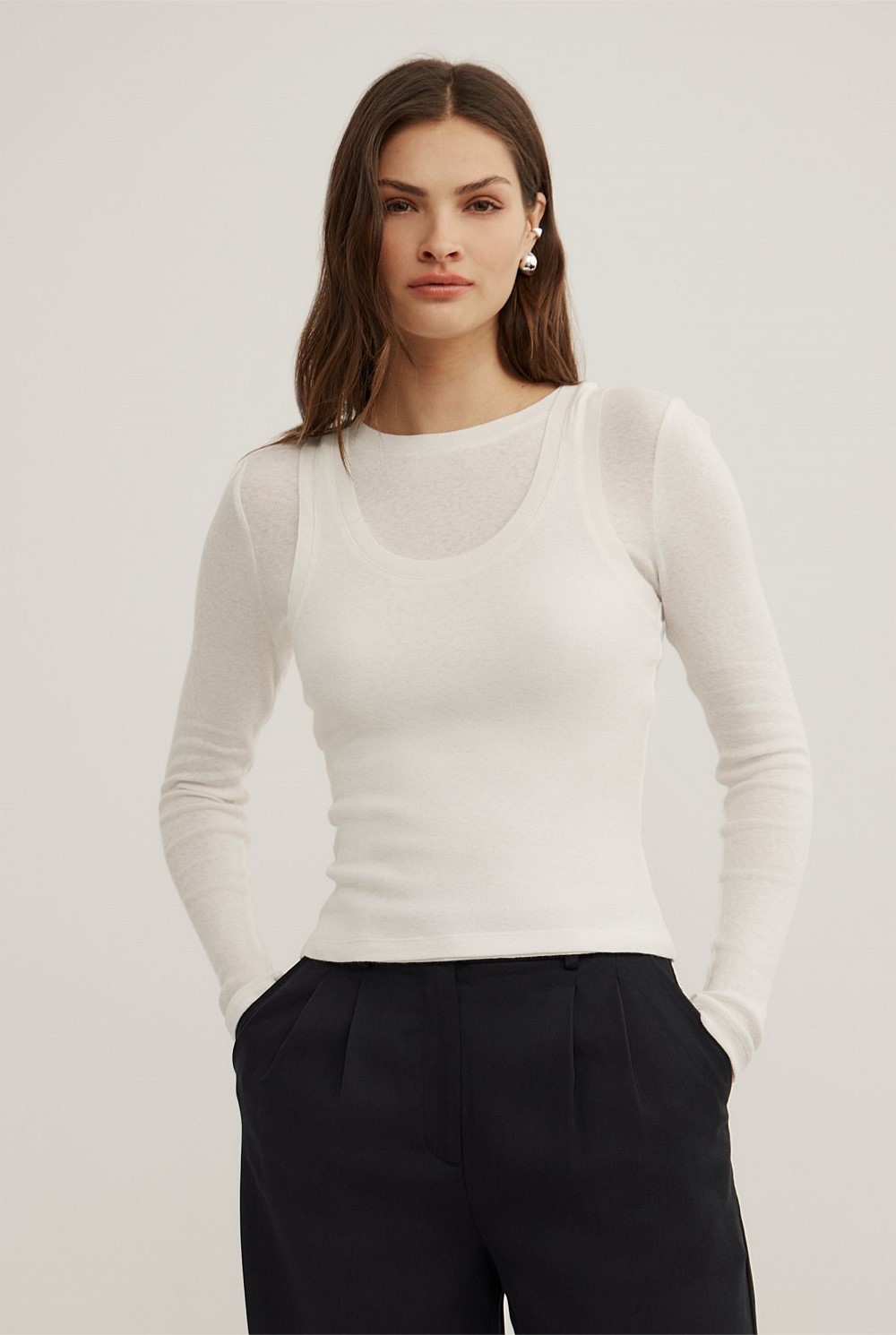 Long Sleeve Overlay Top