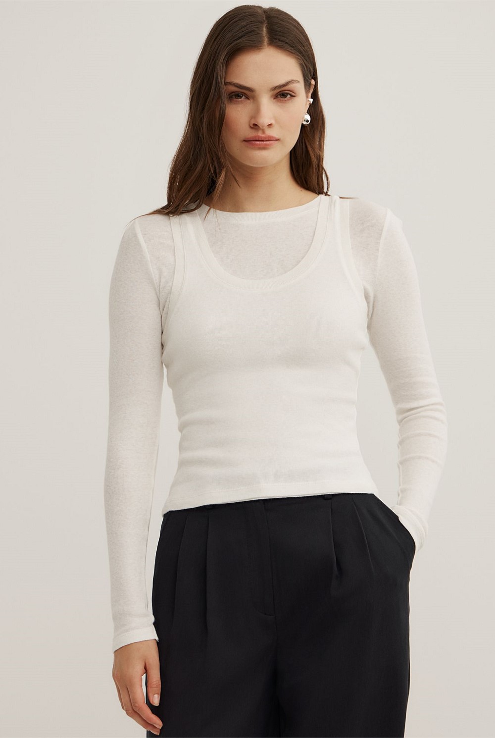 Long Sleeve Overlay Top