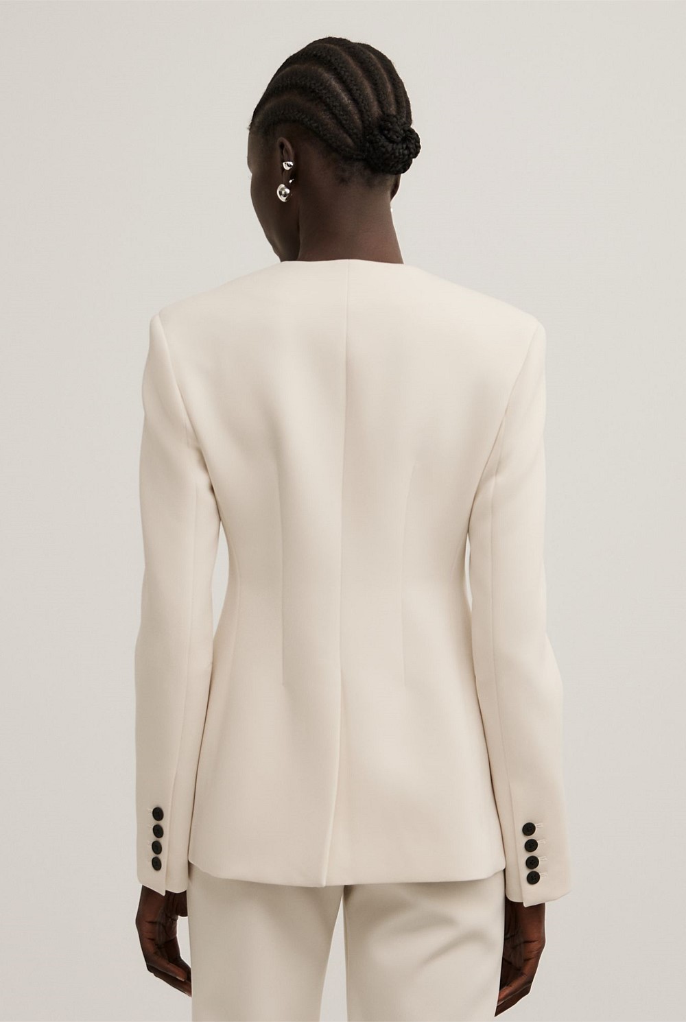 Collarless Blazer