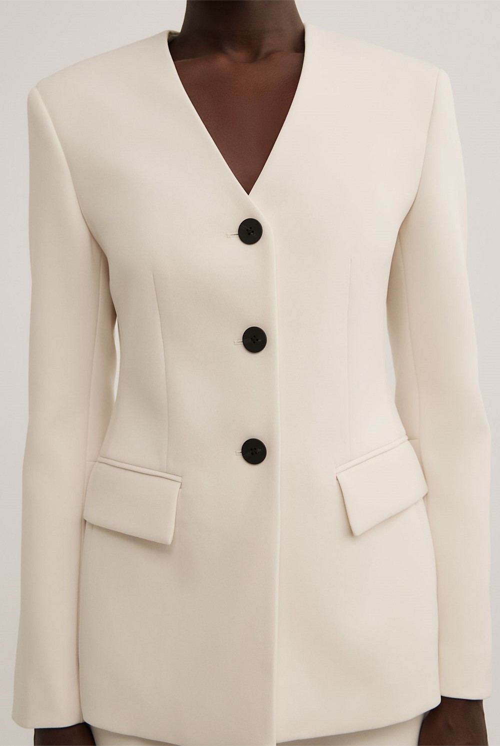 Collarless Blazer