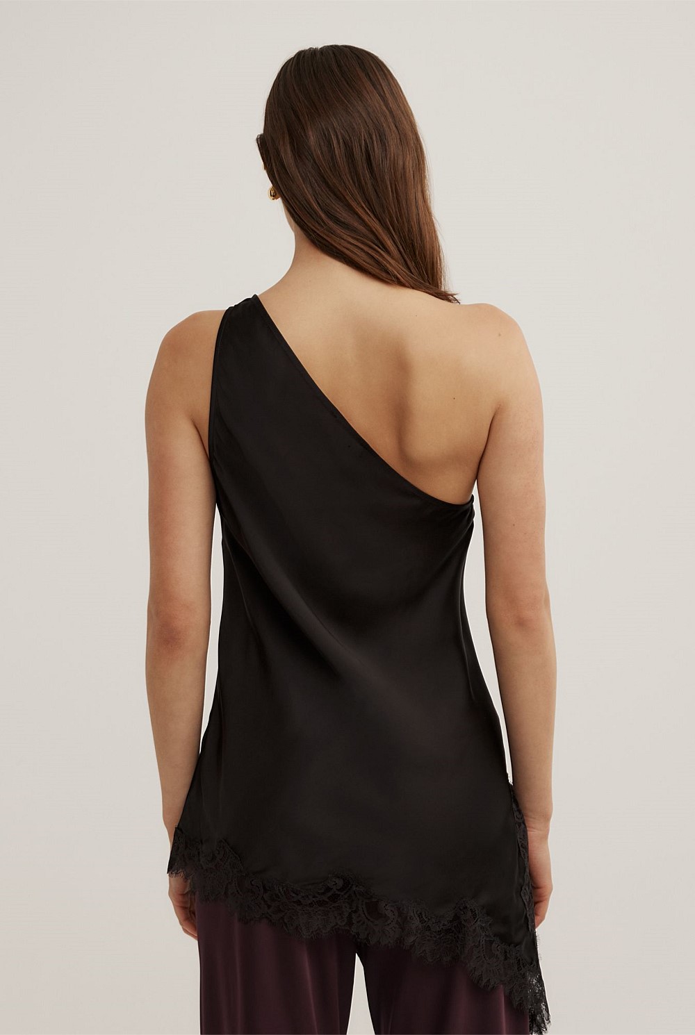 One Shoulder Lace Top