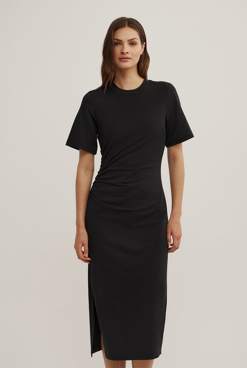 Gather T-Shirt Dress