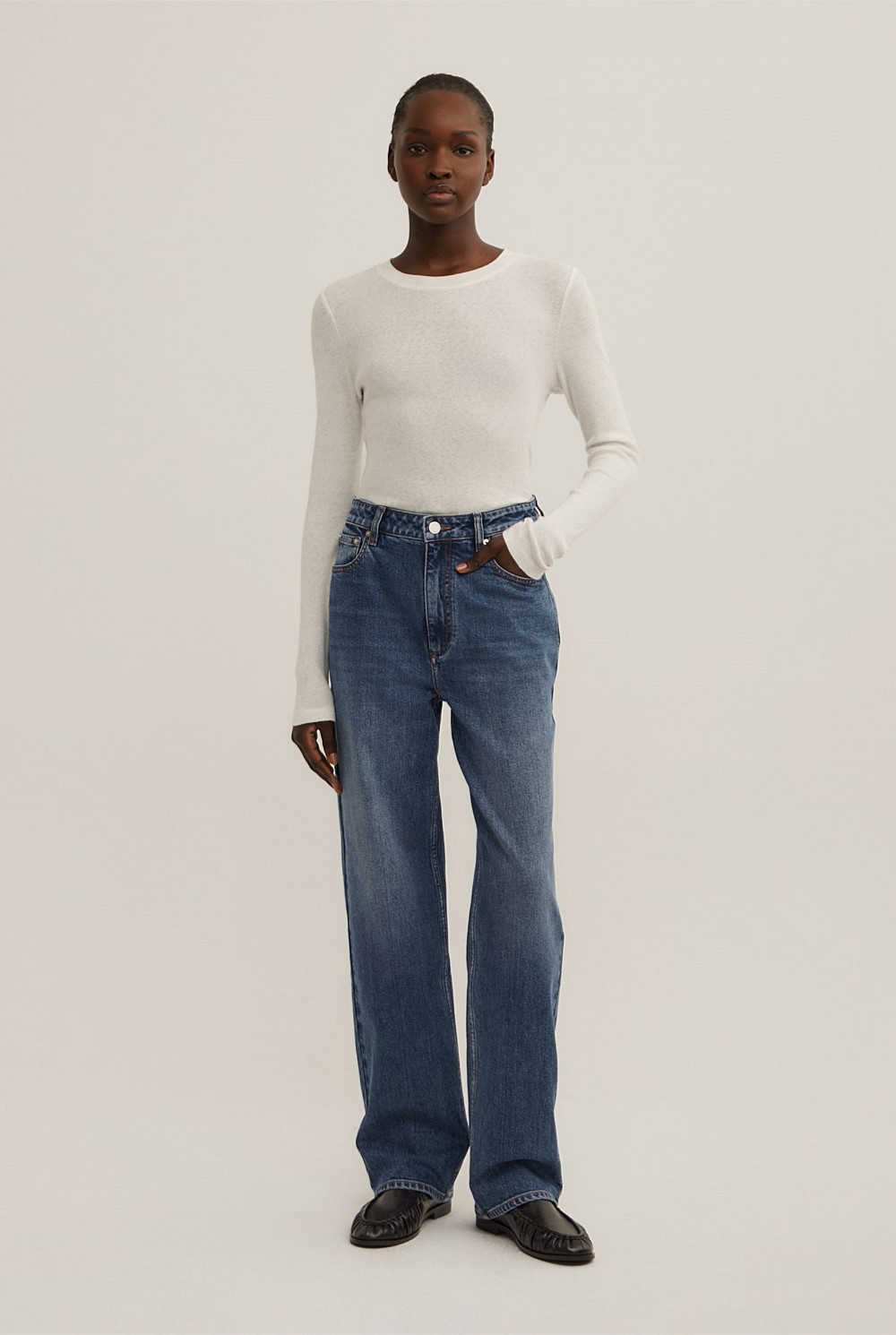 Full Length Straight Jeans