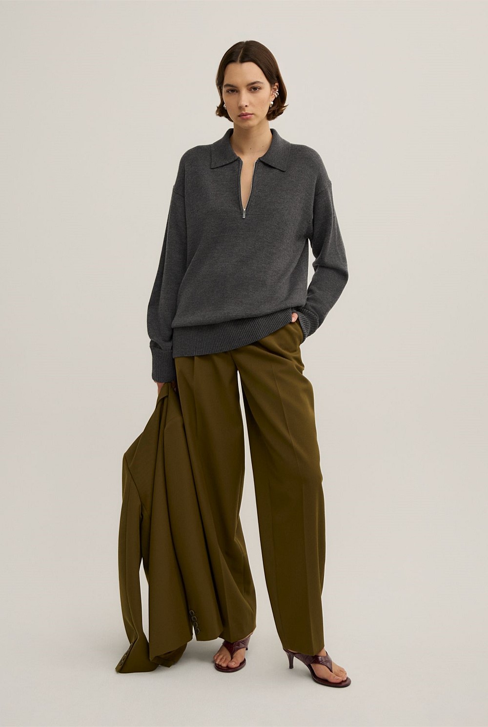 Zip Polo Knit