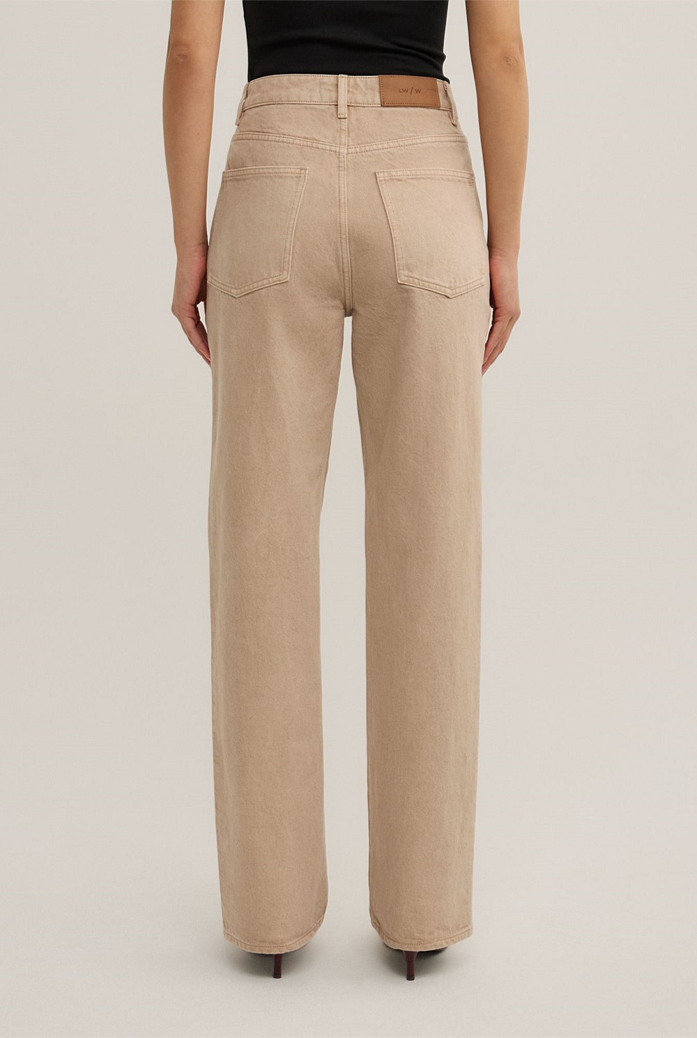 Mid Rise Straight Jeans