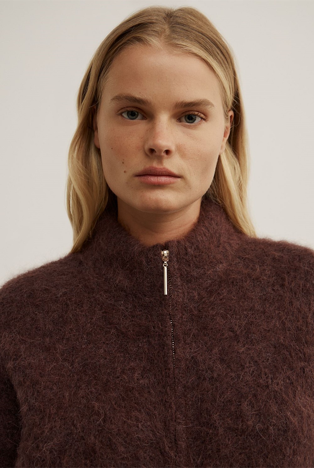 Fluffy Funnel Bomber Jacket