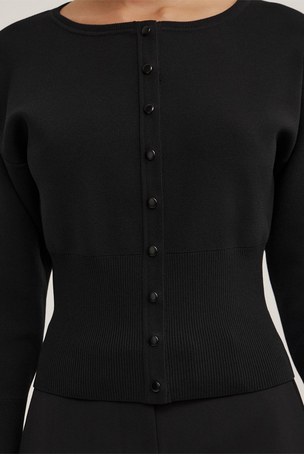 High Rib Knit Cardigan
