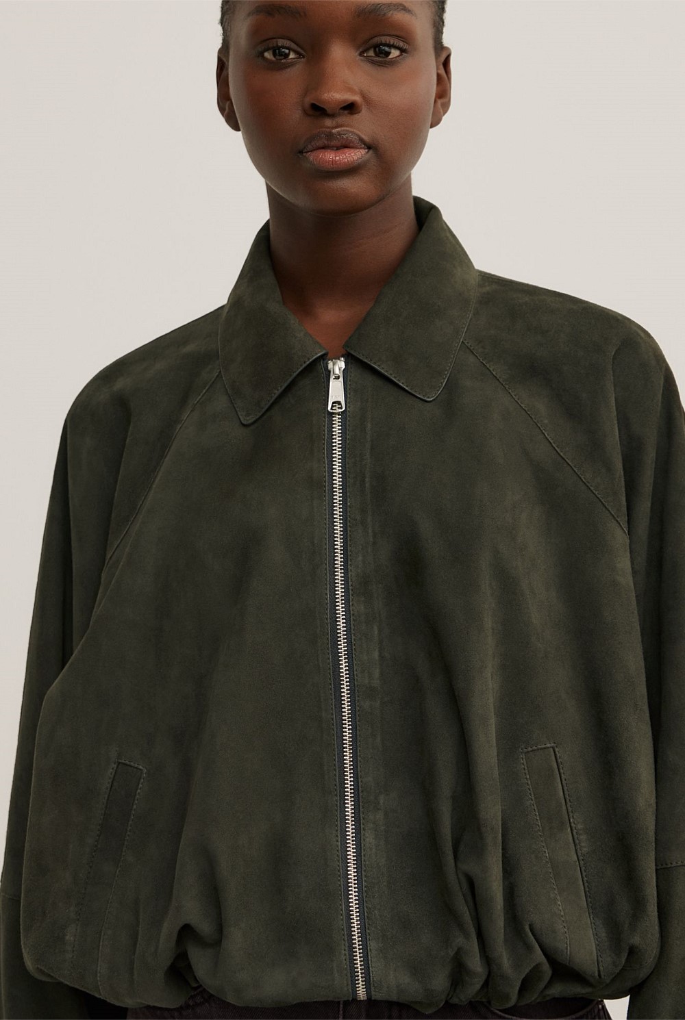 Suede Bubble Jacket