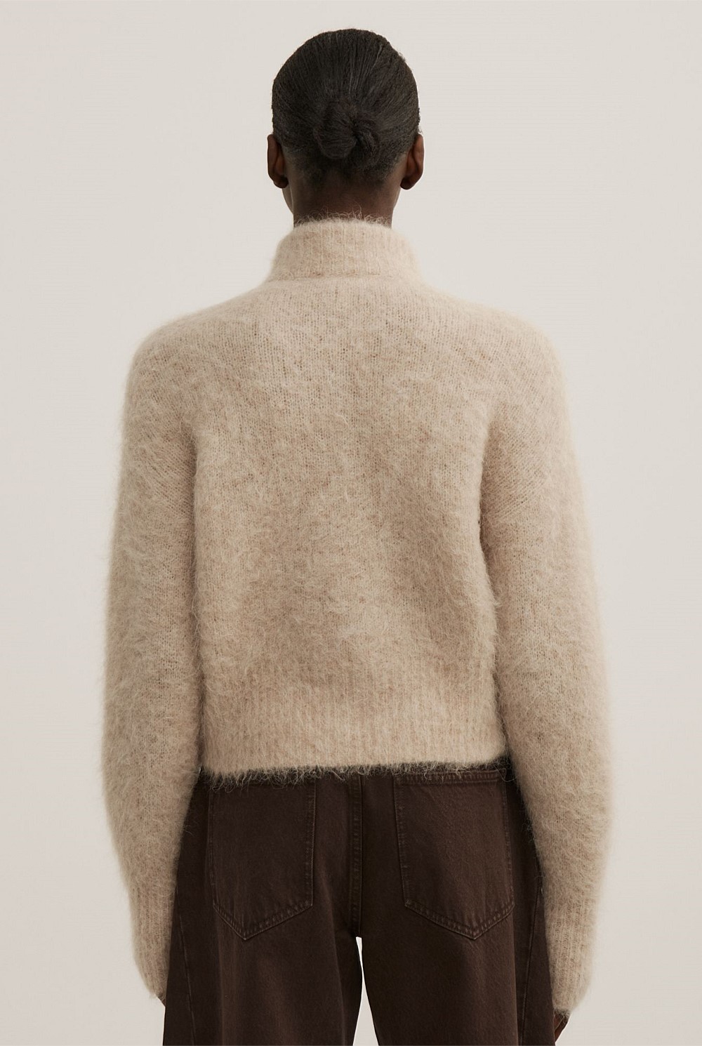 Fluffy Funnel Bomber Jacket